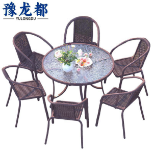 豫龙都户外桌一桌六椅套