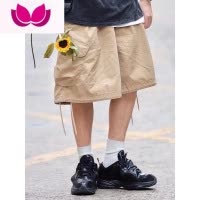 七斓日系工装情侣短裤潮牌休闲五分裤夏宽松过膝大口袋运动裤男女短裤