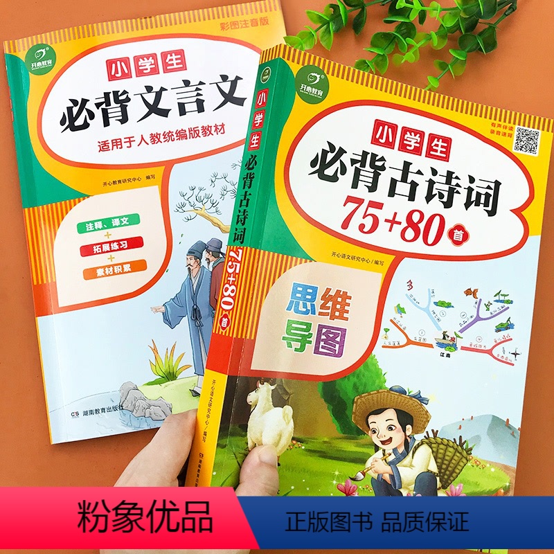 [正版]小学生应背古诗词75+80首文言文阅读训练思维导图一本通走进小古文小学一二三四五六年级应备古诗文诵读与鉴赏一周