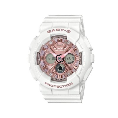 卡西欧（CASIO）手表BABY-G系列运动经典百搭多功能防水简约ins风石英表女表BA-130-7A1