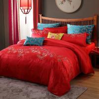 美帮汇婚庆提花绣花八件套喜庆床上用品结婚套件
