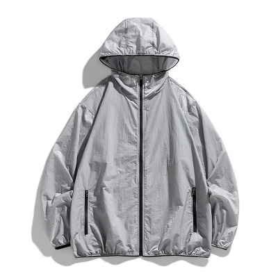 夏透气轻薄情侣户外连帽皮肤衣男薄款宽松防晒服情侣网红同款外套