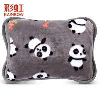 彩虹(RAINBOW)电热暖手宝 暖水袋热水袋充电防爆绒布取暖暖手袋320-XM 官方旗舰店