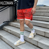 HLCOMANRHUDE美式运动短裤带内衬假防走光四分篮球跑步速干训练裤男