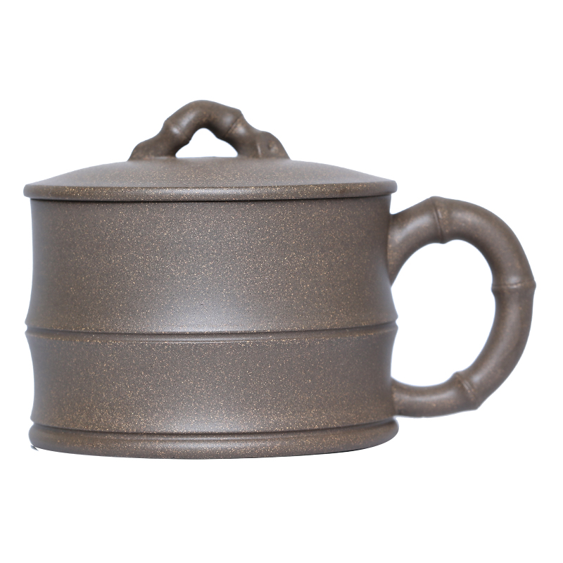 子冶 圆竹杯 小容量 仿生器型 原矿青灰段 紫砂杯宜兴正品全手工茶具