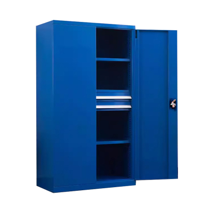 东升顺重型工具柜加厚物件工具储物柜工厂铁皮柜汽修厂零件收纳柜蓝色四层二抽