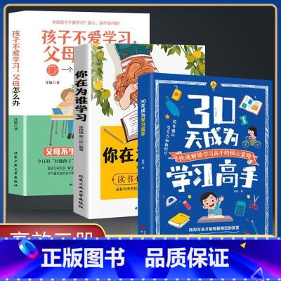 [3册]学习高手+为谁学+不爱学 [正版]30天成为学习高手家庭教育学霸养成记学习方法提高学习效率书