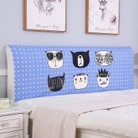 家柏饰(CORATED)欧式全包床头罩套床头套罩弹力布软包床靠背罩防尘保护套1.51.8米 波点猫咪 2米