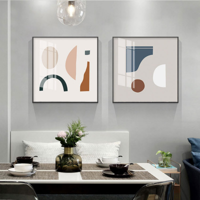 乔迁礼品现代简约客厅装饰画北欧挂画沙发背景墙壁画抽象几何卧室创意三联