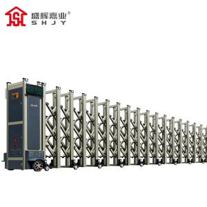盛辉嘉业电动伸缩门铝合金折叠大门小区别墅庭院平移门不锈钢工厂遥控门