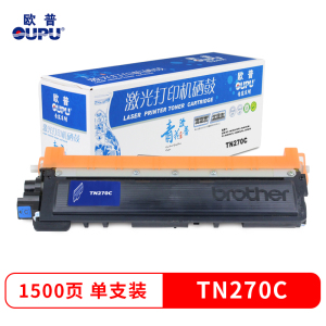 欧普(OUPU)青花系列 彩色粉仓TN270BK/C/M/Y适用兄弟DCP-9010CN/MFC-9120CN等