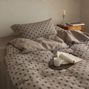 秋冬千鸟格60支全棉色织大提花四件套纯棉磨毛加厚床上用品套件