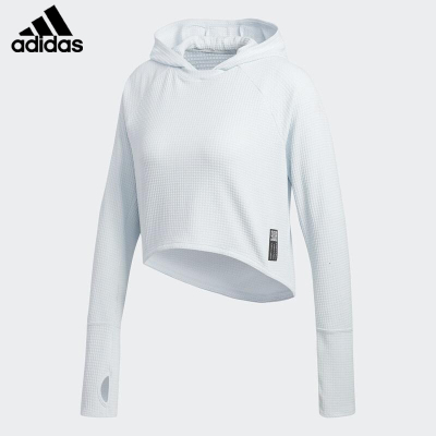 adidas阿迪达斯女装卫衣2020新款运动服连帽宽松短款套头衫潮DZ9017