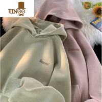 YANXU日系连帽卫衣男美式复古hippop宽松慵懒风学生帽衫外套