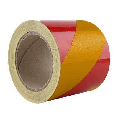 途务 反光警示胶带 红黄宽10cm*25m 卷