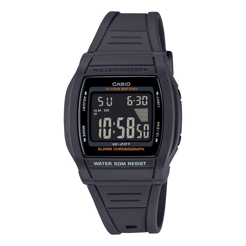 CASIO 运动风尚卡西欧10年长续航50米防水LED灯男士手表