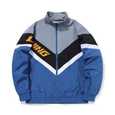 李宁风衣男士新款开衫长袖立领外套宽松男装秋季梭织运动服