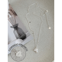 纯银小熊爱心项链2025新款高级感轻奢小众甜酷可爱锁骨链颈链送女朋友老婆情人节七夕生日礼物