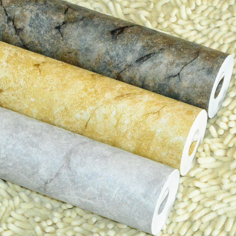 仿大理石纹裂纹复古做旧墙纸 工程满贴商场过道ktv电视背景壹德壹