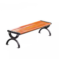 迅迈 1.2米公园椅 户外长椅 室外长条凳 小区庭院露天休闲防腐实木塑木靠背座椅