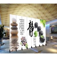 定制LOGO屏风隔断客厅玄关酒店办公室折叠移动装饰背景墙折屏 7扇夹板(2.8米宽1.8米高)