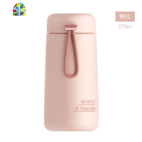 保温杯女学生简约小巧便携迷你杯子ins原宿风少女心可爱定制水杯 FENGHOU 中蓝300ML
