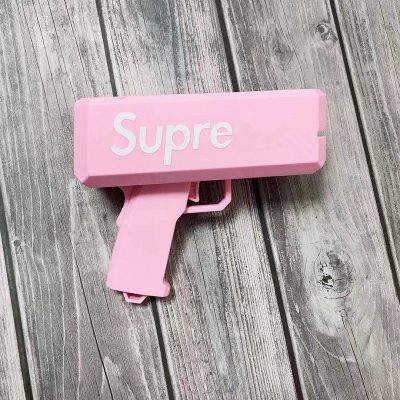 撒钱机飞钱手抛纸币美金美元微商夜场发射器庆祝吐钞机器美钞神器电池版粉送电池礼盒含枪+120红包