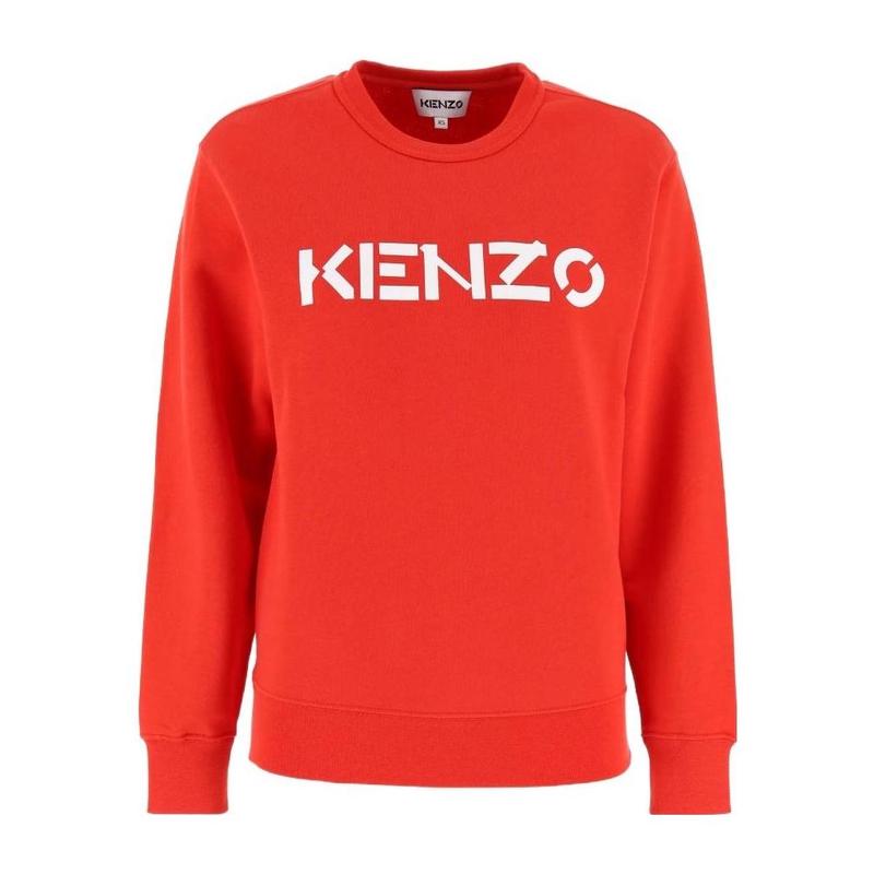 高田贤三(Kenzo)红色长袖棉质徽标印花运动卫衣女款舒适百搭配色