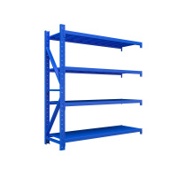 臻远 ZY-HJ-40 仓储货架仓库超市置物家用层架收纳架子 重型1500*500*2000四层副架 蓝色
