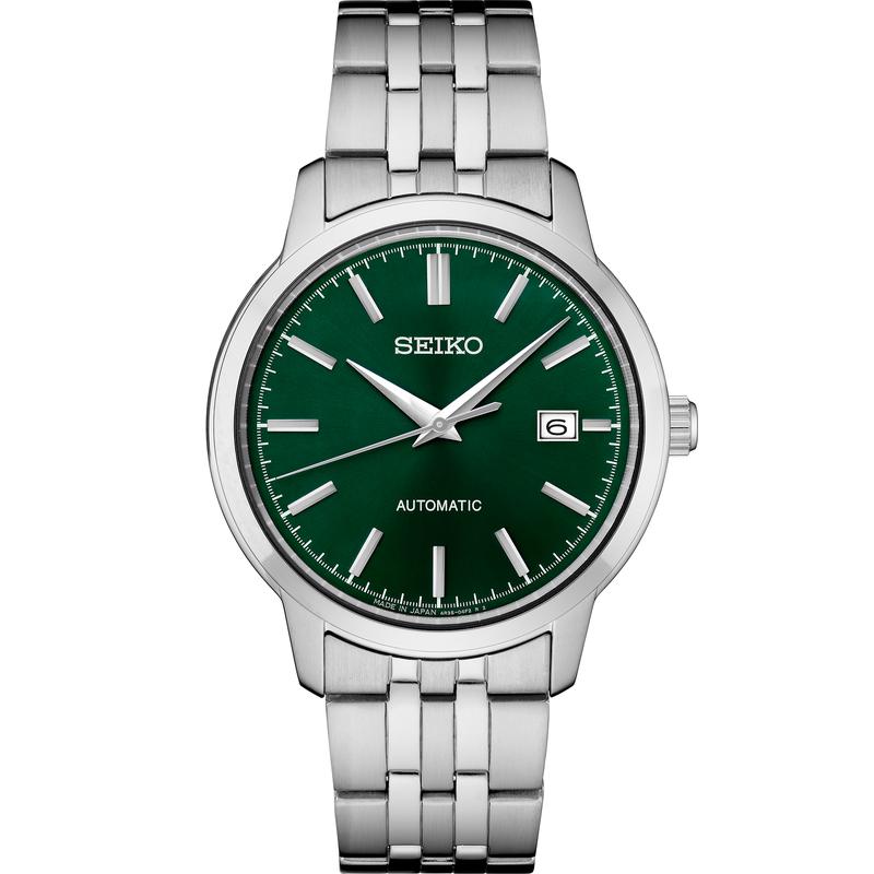 SEIKO/精工 Essentials 系列中性手表 时尚商务运动百搭腕表大三针日历自动机械表