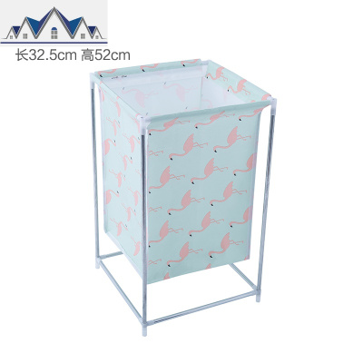 北欧简约家用棉麻脏衣服收纳筐可折叠支架防水超大脏衣篮篓储物箱 三维工匠收纳篮