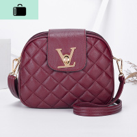 包包女2020新款潮女网红三层小圆包菱格包百搭软皮单肩斜挎包小包NEW LAKE女斜挎包