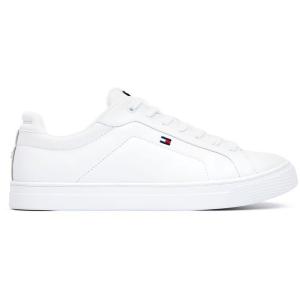 TOMMY HILFIGER经典百搭休闲运动鞋白色真皮拼接板鞋男潮鞋日常通