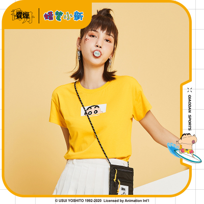 乔丹官方旗舰质燥蜡笔小新联名款女短袖2020夏季新款动漫印花休闲短袖女T