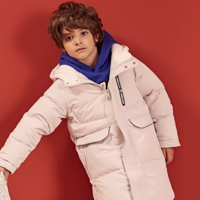 [2件2折价:153]米喜迪mecity童装冬新款男童羽绒服中长款绗缝派克羽绒服