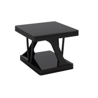 锦北 茶几客厅双层长几短几小户型边桌沙发边几喝茶桌子 C款短几