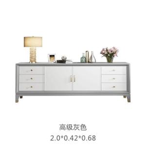 森美人卧室轻奢高电视柜后现代简约实木法式家具茶几香槟金组合地柜客厅