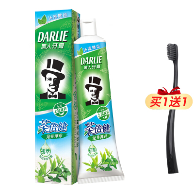 黑人牙膏茶倍健龙井薄荷香型140g清新口气