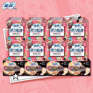 苏菲卫生巾96片*1箱柔棉感日用超熟睡弹力贴身夜用姨妈巾组合装