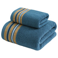 天山柔 70*140cm 400g 全棉32股彩格条 浴巾 (计价单位:条) 墨绿