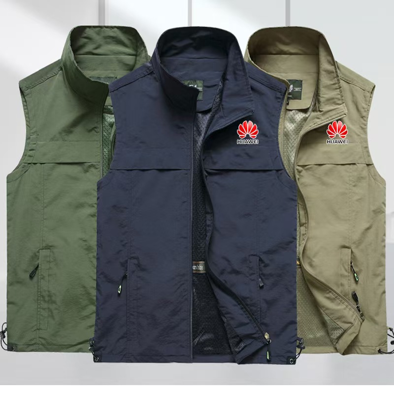 天富星立领背心定制LOGO工作服马甲 锦纶 件