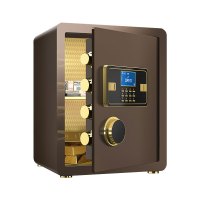 臻远ZY-NW-BXGS-17全钢实心保险柜办公防盗保险箱 高40cm咖色电子款