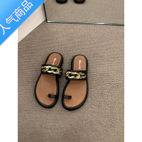 SUNTEK厚底踩屎感套趾拖鞋女鞋子2023年新款夏季外穿复古法式小凉拖凉鞋