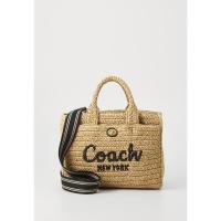 COACH女士手提包时尚草编皮革设计 多功能可调斜挎包