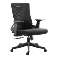 翌嘉 YJ-20089 办公椅人体工学椅会议椅 黑色转椅