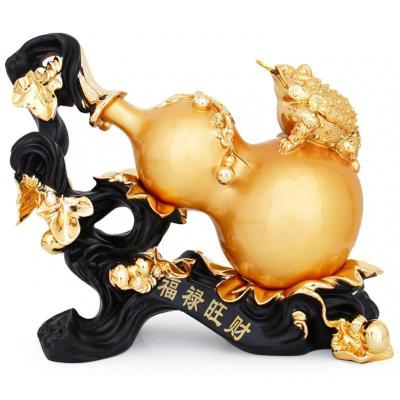 美帮汇葫芦摆件 福禄金蟾家居客厅装饰物工艺开业礼品