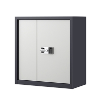 鑫升顺指纹电子保密柜钢制密码文件柜档案柜办公柜矮柜保密资料柜 单节灰白:国保锁