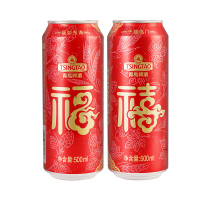 青岛啤酒(TSINGTAO)福禧双至500ml*12听