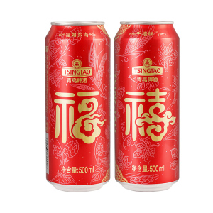 青岛啤酒(TSINGTAO)福禧双至500ml*12听