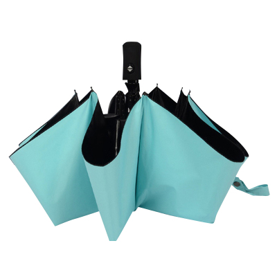 全自动钢骨玻纤 开花黑胶布 橡胶漆手柄 YF-Z2021049 晴雨两用伞